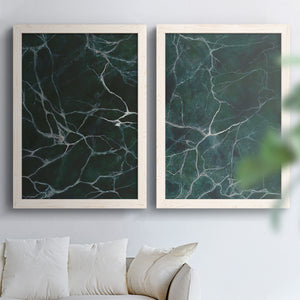 Jade Marble I - Barnwood Framed Canvas Set