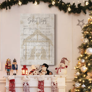 Silent Night Song Sheet - Gallery Wrapped Canvas