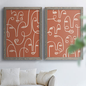 Connected Expressions I - Barnwood Framed Canvas Set