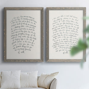 Letter to a Lover I - Barnwood Framed Canvas Set