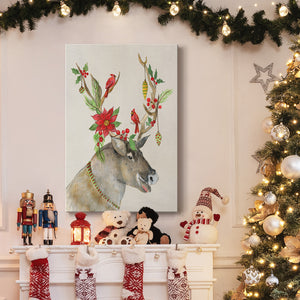 Playful Reindeer I - Gallery Wrapped Canvas