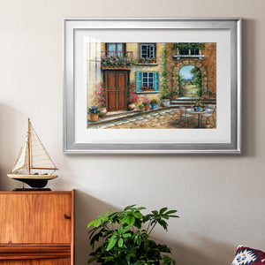 Tuscan Courtyard - Modern Framed Art Print