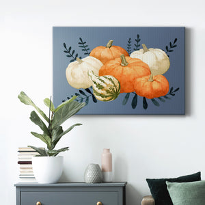 Autumn Orange & Blues I Premium Gallery Wrapped Canvas - Ready to Hang