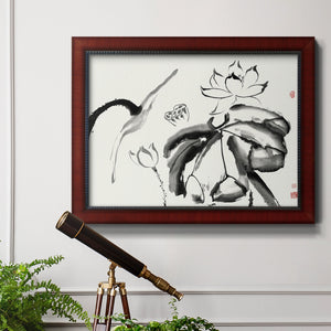 Lotus Study III Premium Framed Canvas- Ready to Hang