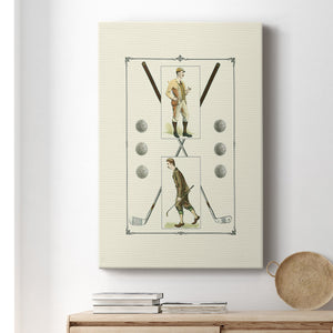 Golfers: H. Hutchinson & John Ball - Canvas Art Print