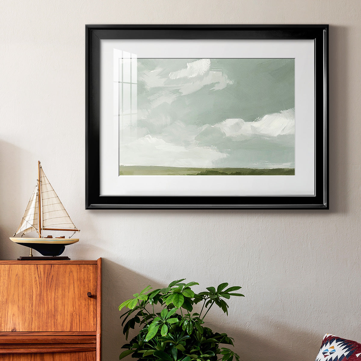 Gray Stone Sky II Premium Framed Print - Ready to Hang