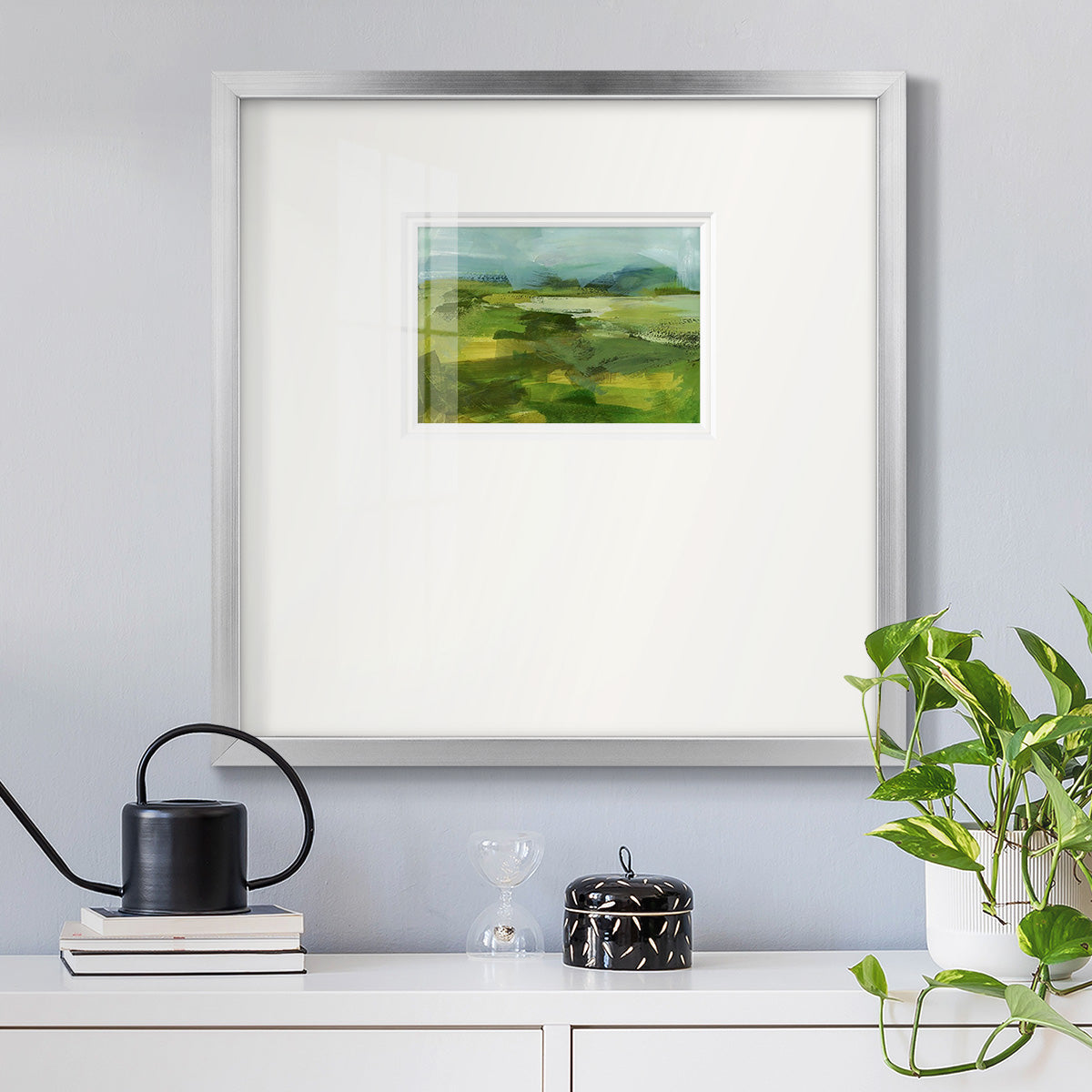 Emerald View IV Premium Framed Print Double Matboard