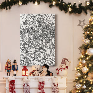 Snowboard Santa - Gallery Wrapped Canvas