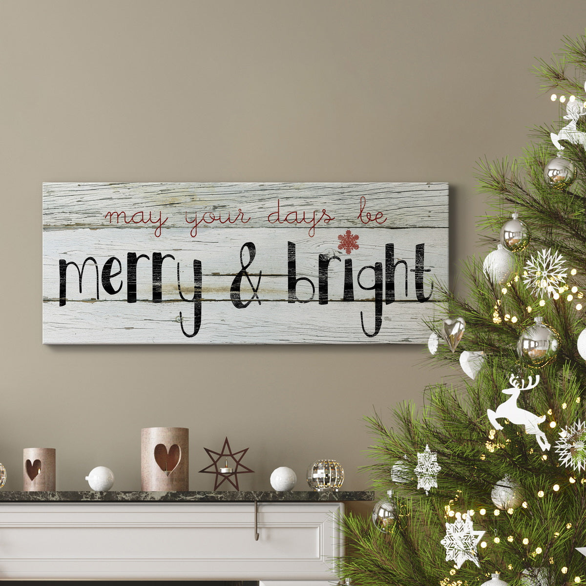 Merry & Bright Premium Gallery Wrapped Canvas - Ready to Hang