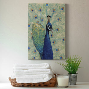 Blue Peacock I Premium Gallery Wrapped Canvas - Ready to Hang