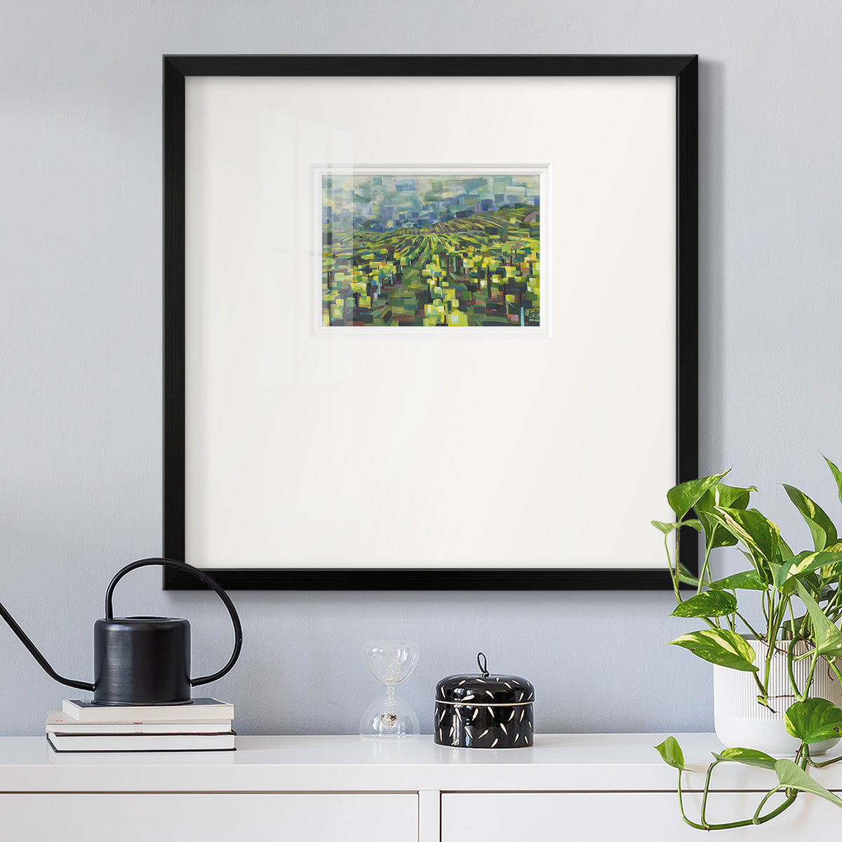Yellow Grapevines Forever Premium Framed Print Double Matboard