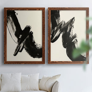 Black Expression I - Premium Framed Canvas 2 Piece Set - Ready to Hang