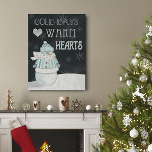 Cold Days Warm Hearts Premium Gallery Wrapped Canvas - Ready to Hang