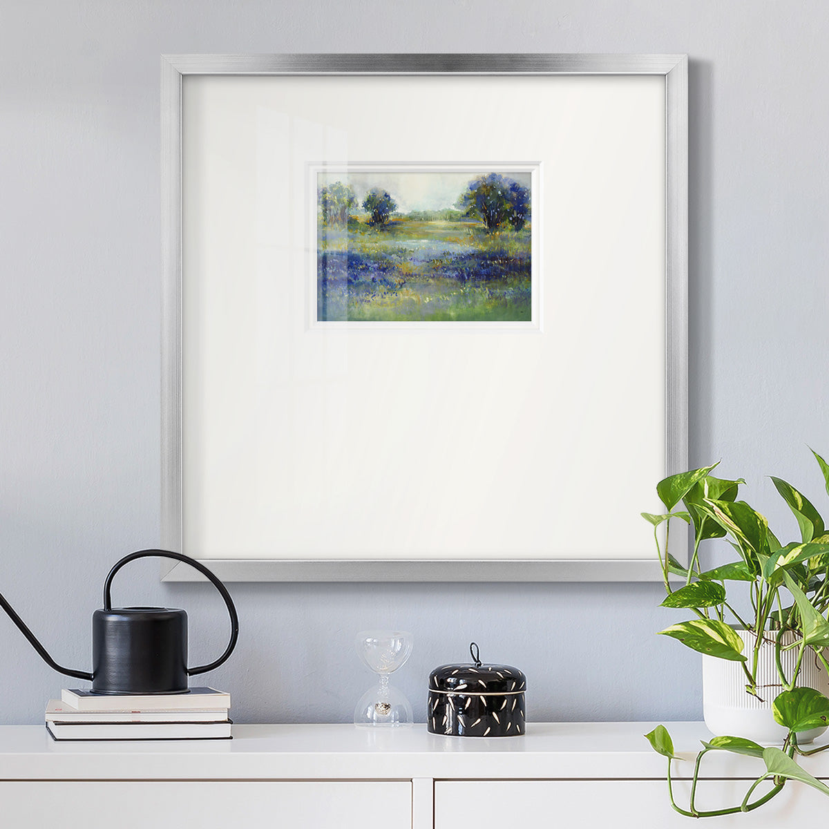 Wildflower View Premium Framed Print Double Matboard