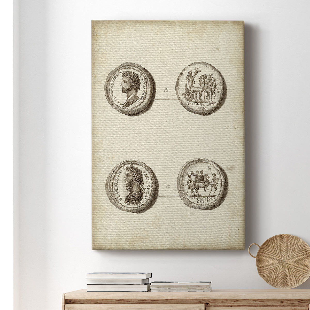 Antique Roman Coins VI Premium Gallery Wrapped Canvas - Ready to Hang