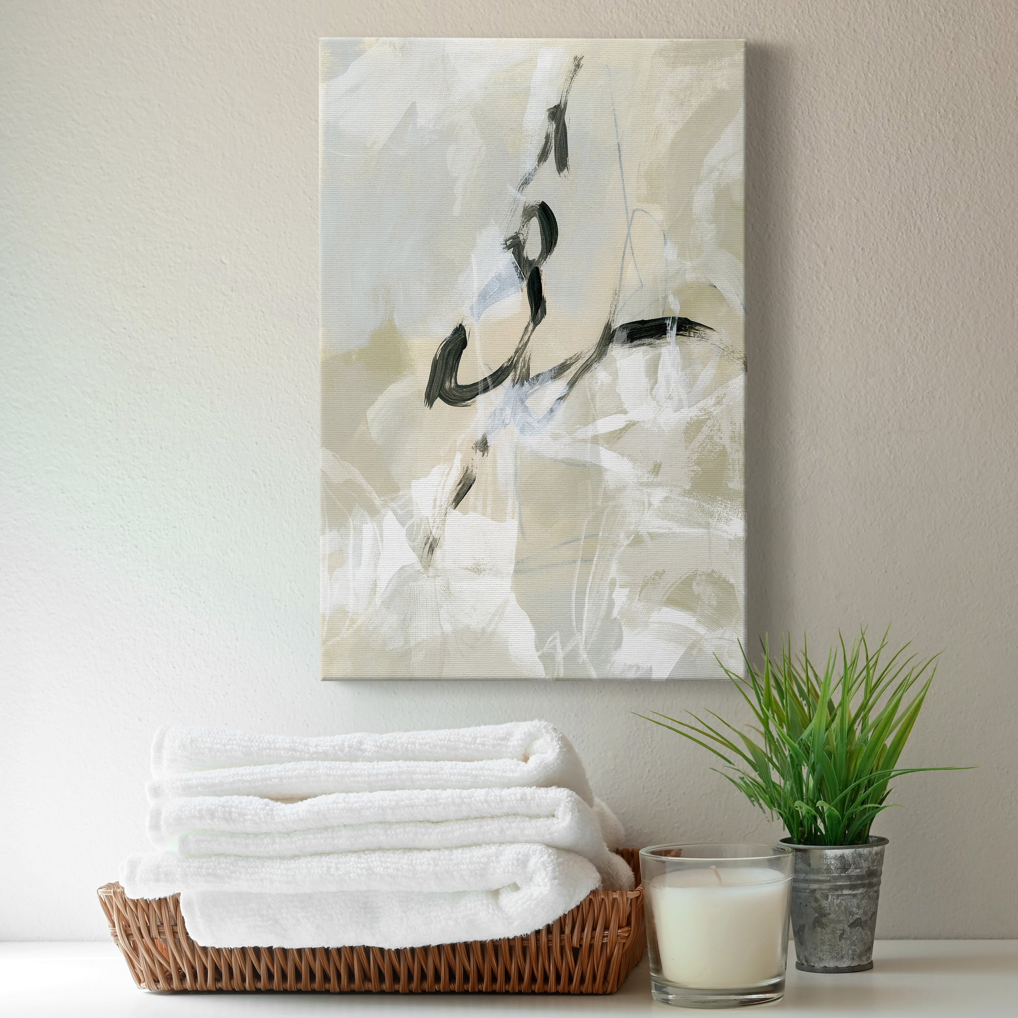 Scribble Veil I Premium Gallery Wrapped Canvas - Ready to Hang