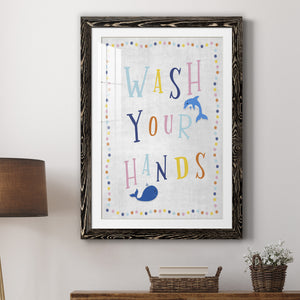 Wash Your Hands - Premium Framed Print - Distressed Barnwood Frame - Ready to Hang