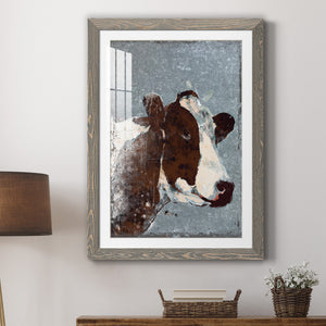 Cow On Galvanized Metal - Barnwood