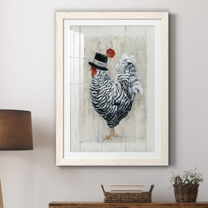 Sunday Best Rooster - Barnwood Framed Art Print