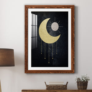Jeweled Moon - Premium Framed Print - Distressed Barnwood Frame - Ready to Hang