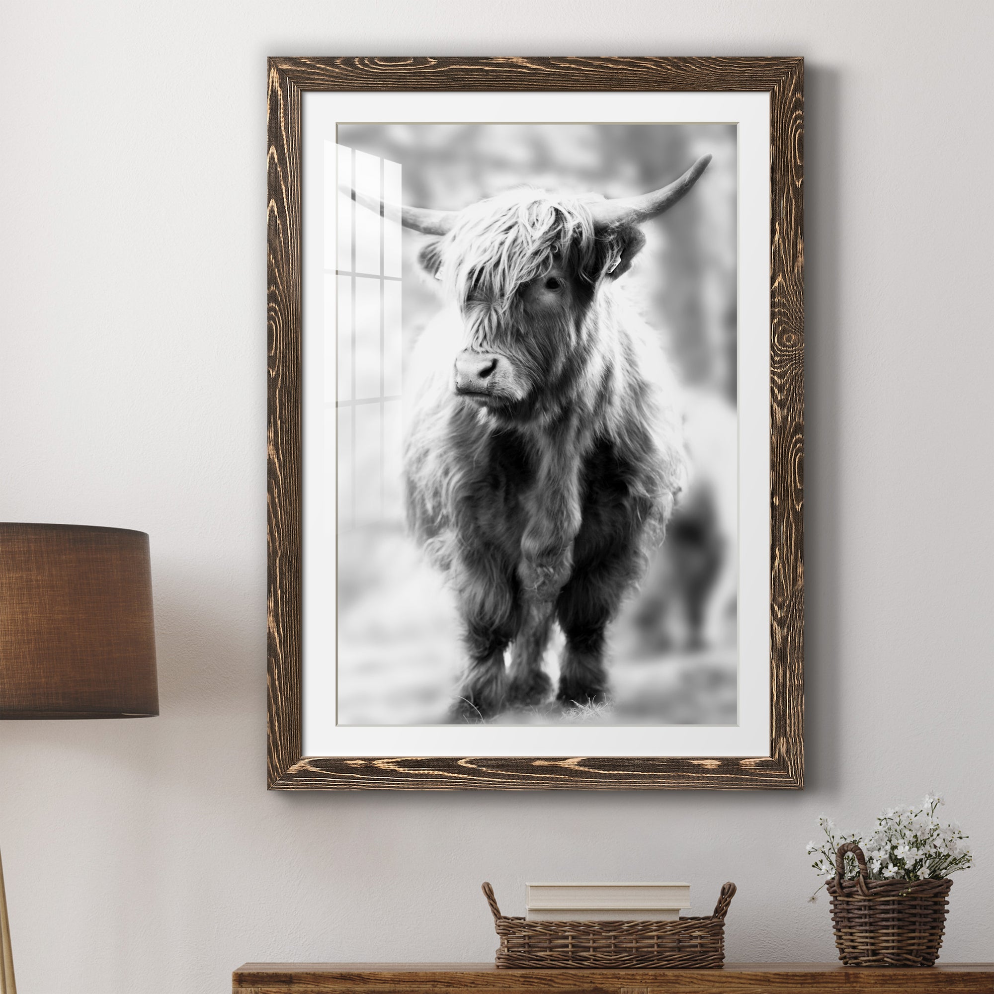 Yorkshire Highland - Premium Framed Print - Distressed Barnwood Frame - Ready to Hang