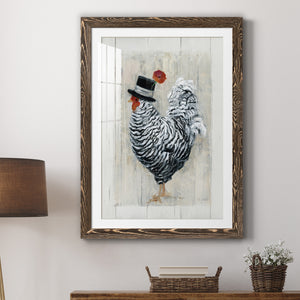 Sunday Best Rooster - Barnwood Framed Art Print