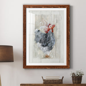 Sunday Best Hen - Barnwood Framed Art Print