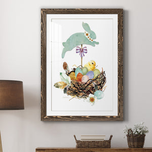 Bunny Hop - Barnwood Framed Art Print