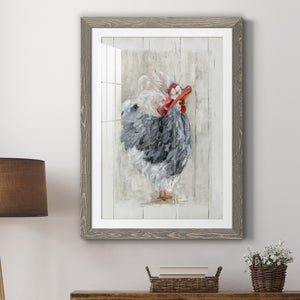 Sunday Best Hen - Barnwood Framed Art Print