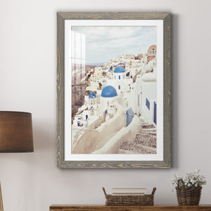 Santorini - Premium Framed Print - Distressed Barnwood Frame - Ready to Hang