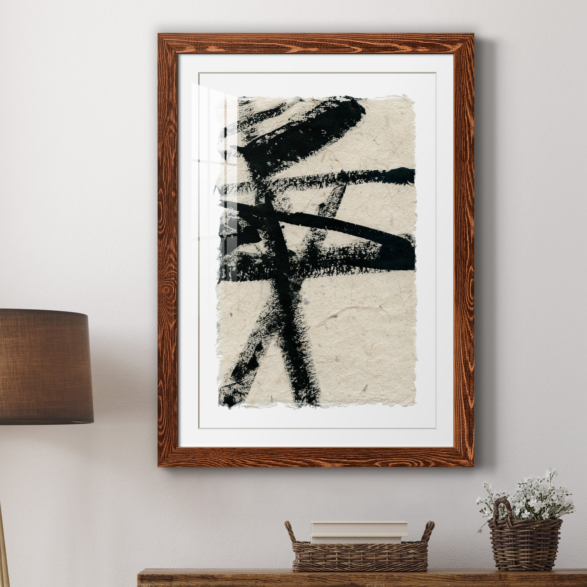 Lines Crossed III - Premium Framed Print - Distressed Barnwood Frame - Ready to Hang