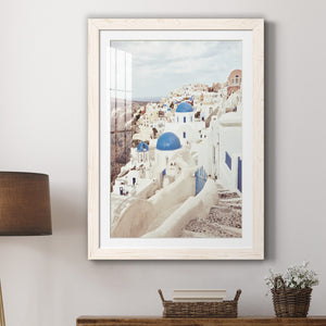 Santorini - Premium Framed Print - Distressed Barnwood Frame - Ready to Hang