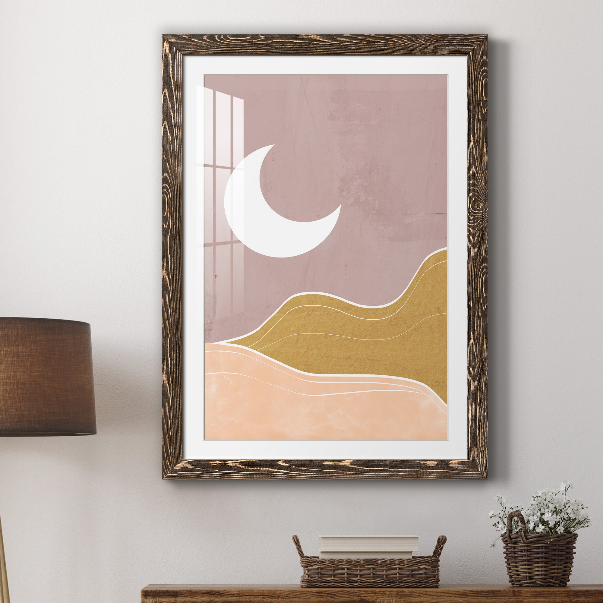 Sedona Moon - Premium Framed Print - Distressed Barnwood Frame - Ready to Hang