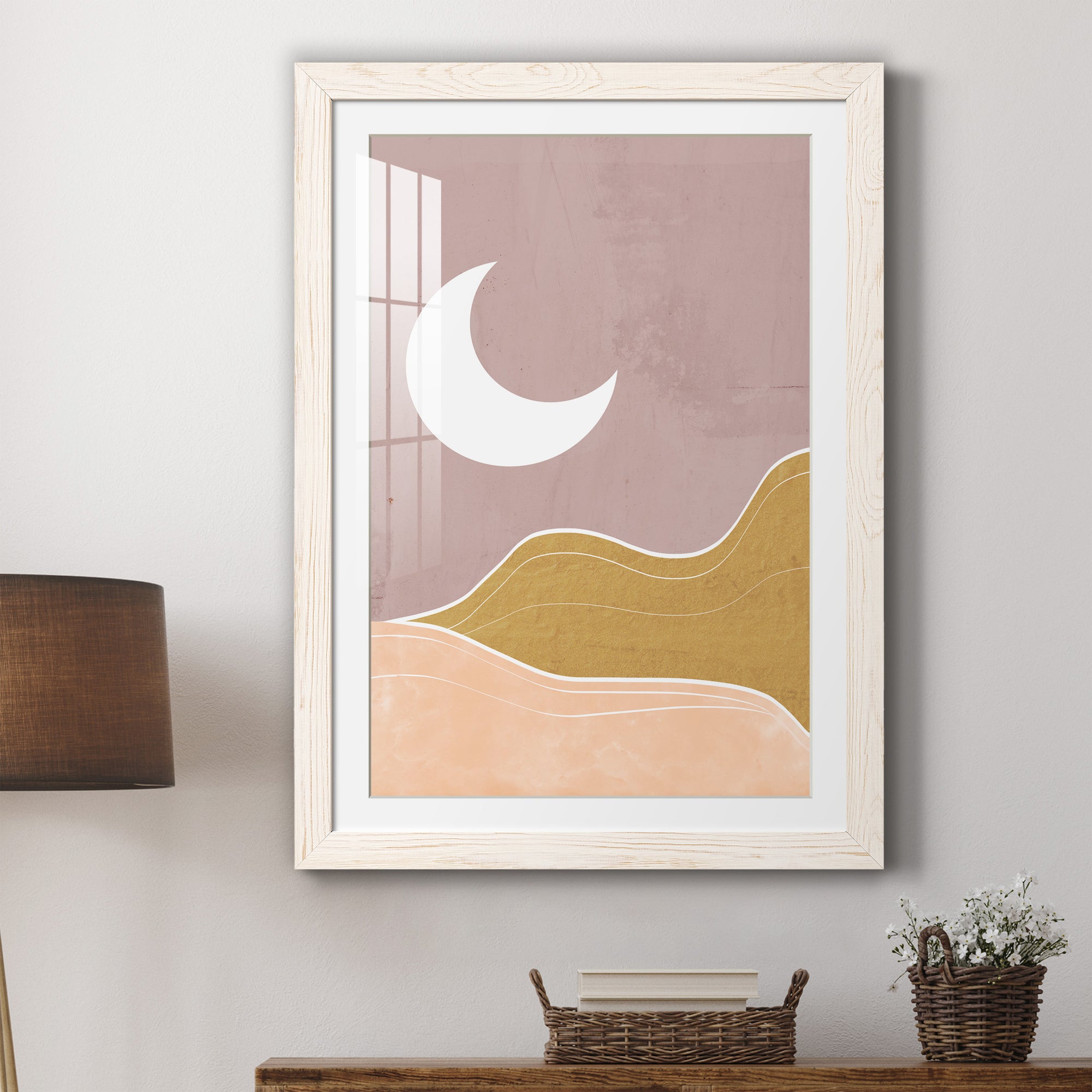 Sedona Moon - Premium Framed Print - Distressed Barnwood Frame - Ready to Hang