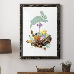 Bunny Hop - Barnwood Framed Art Print
