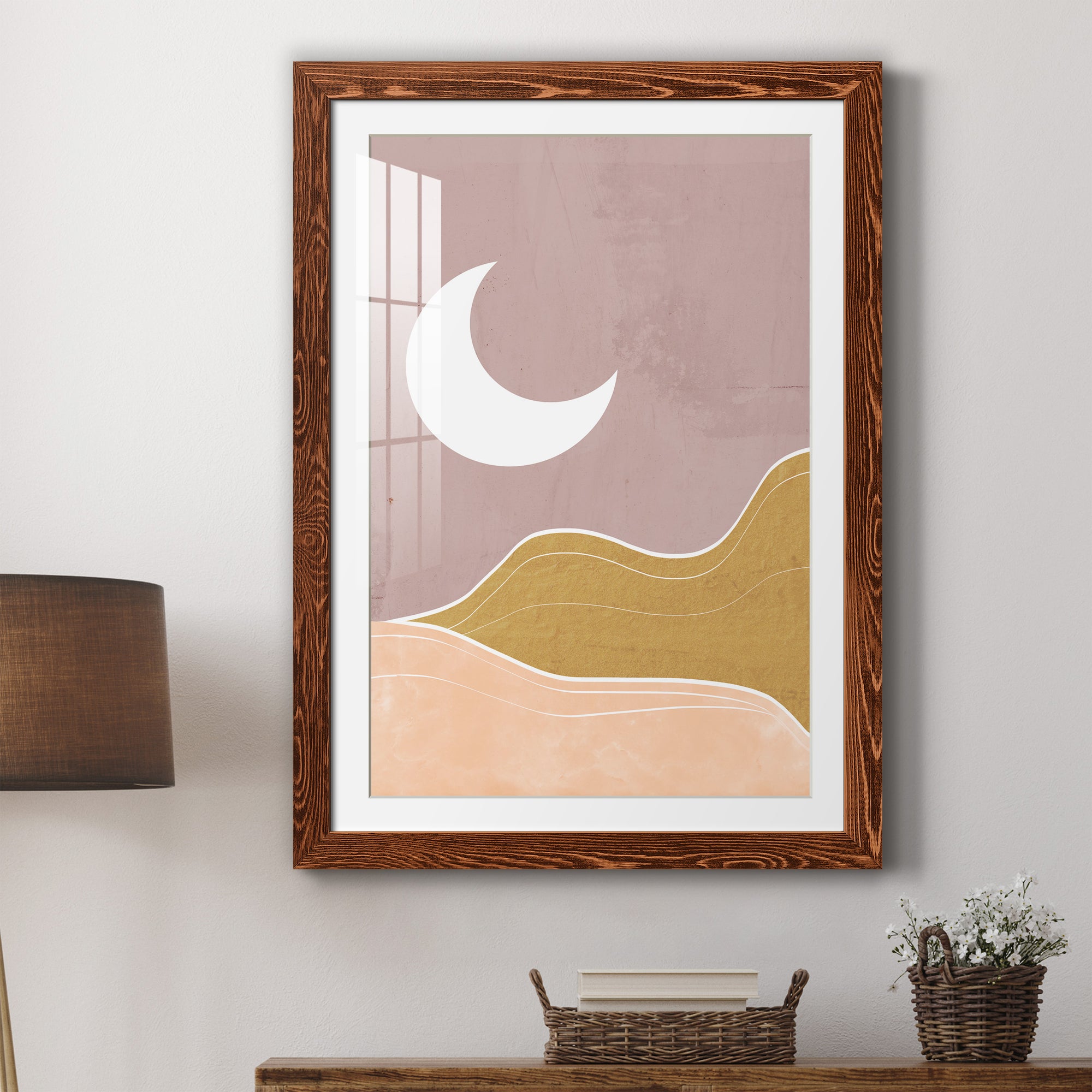 Sedona Moon - Premium Framed Print - Distressed Barnwood Frame - Ready to Hang