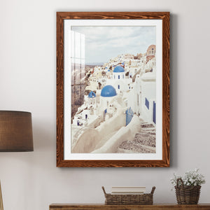 Santorini - Premium Framed Print - Distressed Barnwood Frame - Ready to Hang