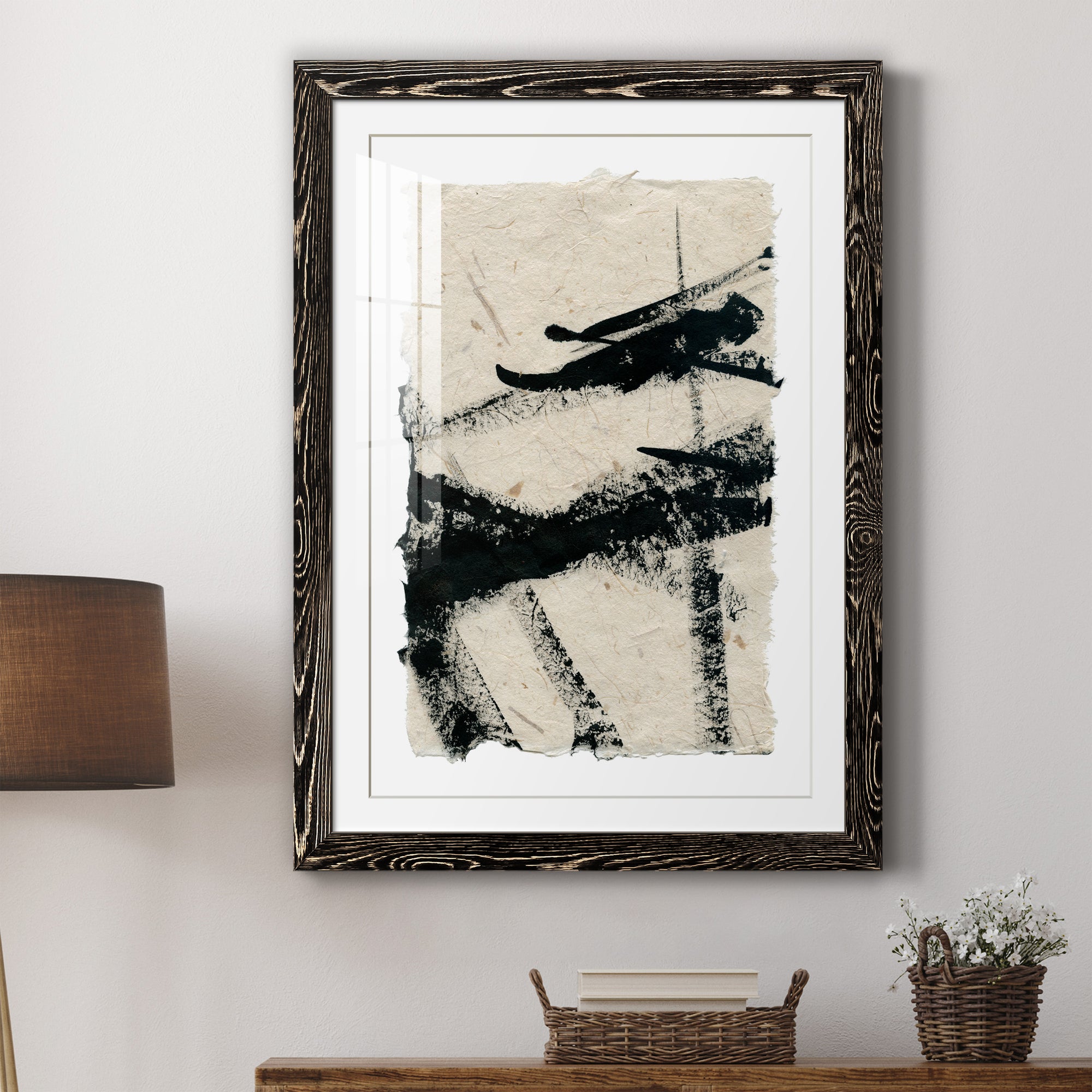 Lines Crossed II - Premium Framed Print - Distressed Barnwood Frame - Ready to Hang