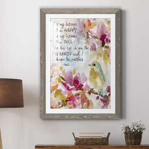 He Watches Me - Barnwood Framed Art Print