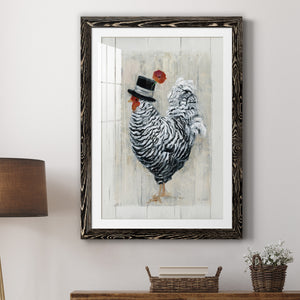 Sunday Best Rooster - Barnwood Framed Art Print