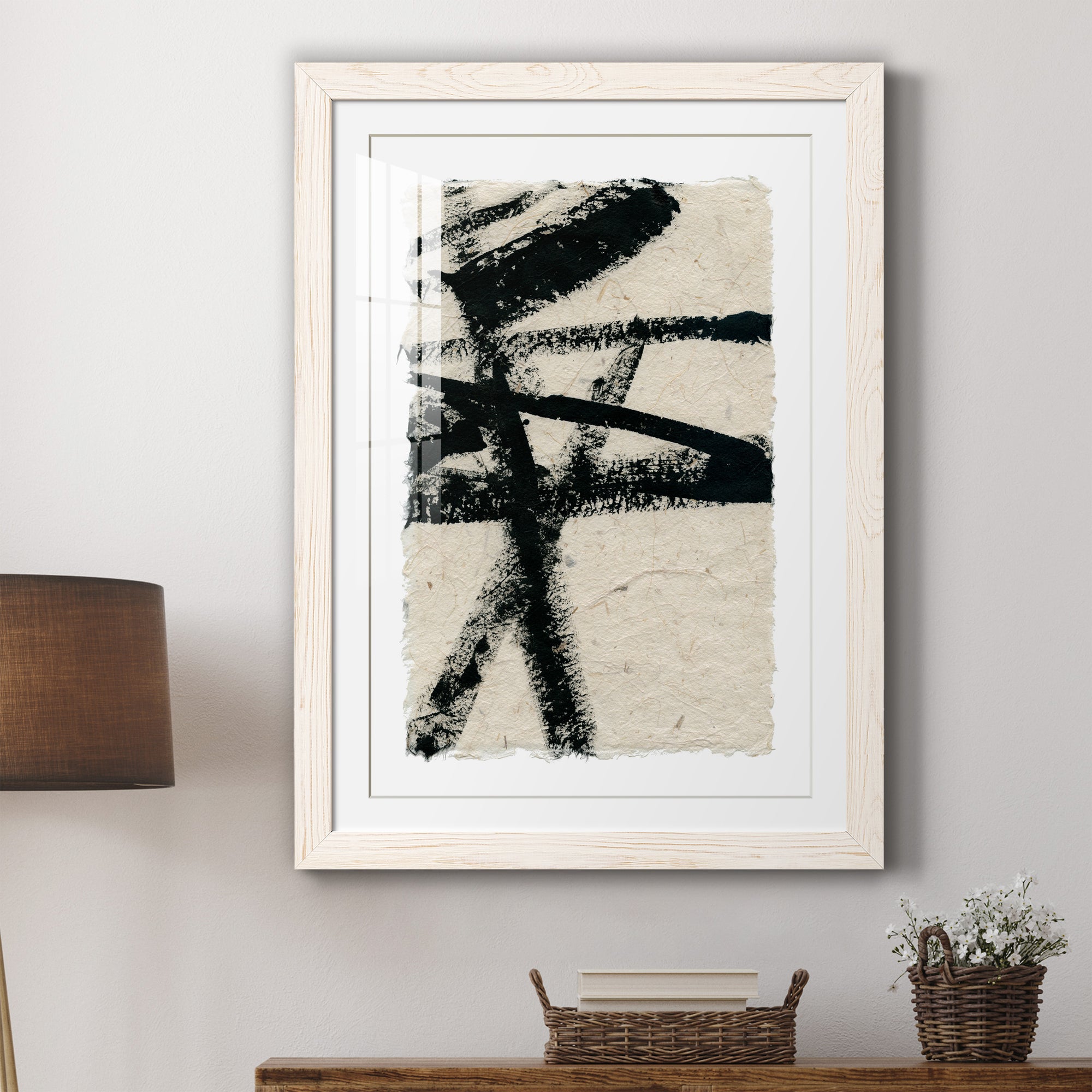 Lines Crossed III - Premium Framed Print - Distressed Barnwood Frame - Ready to Hang