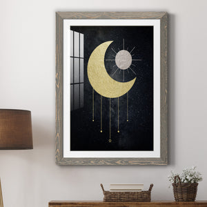 Jeweled Moon - Premium Framed Print - Distressed Barnwood Frame - Ready to Hang