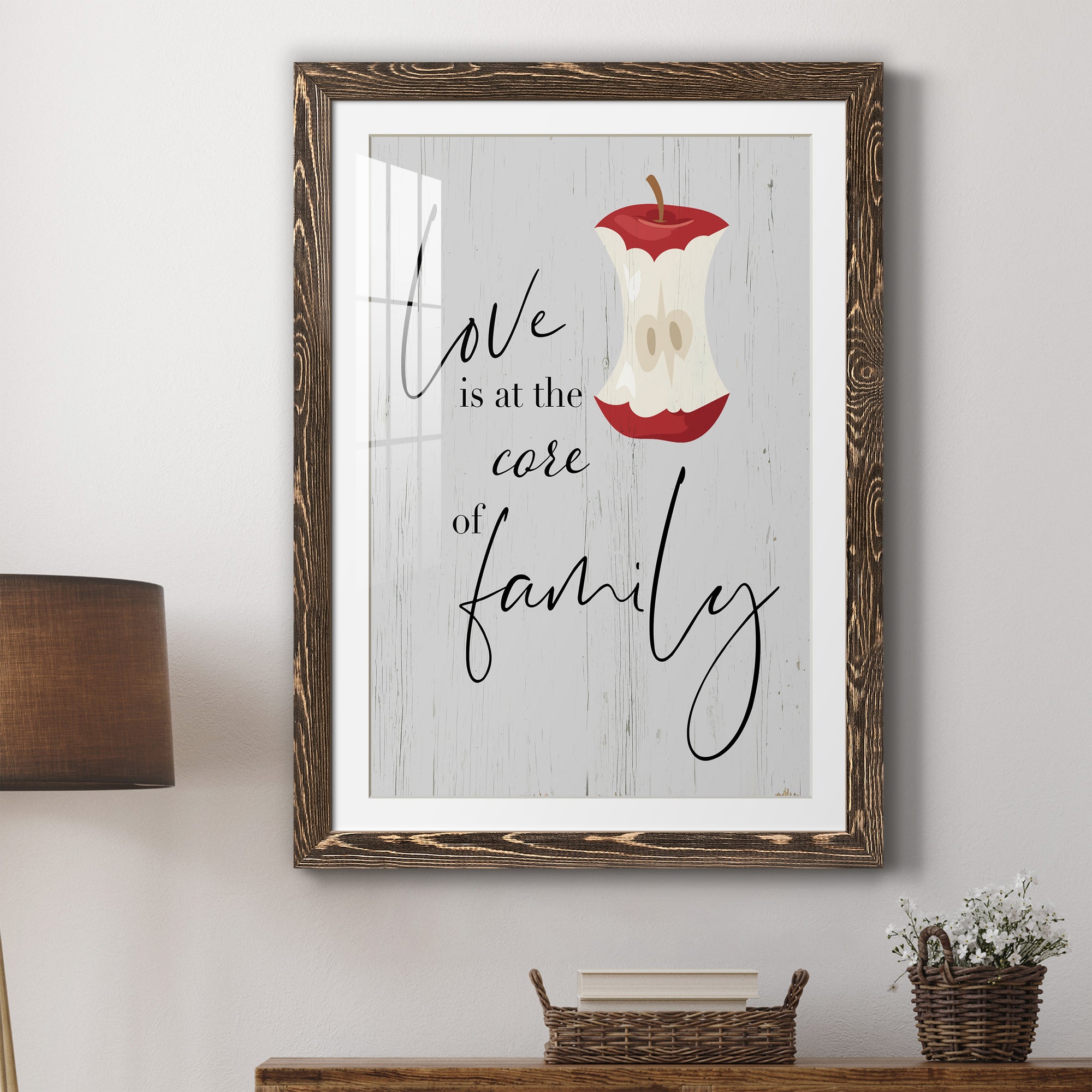 Core of Family - Premium Framed Print - Distressed Barnwood Frame - Ready to Hang