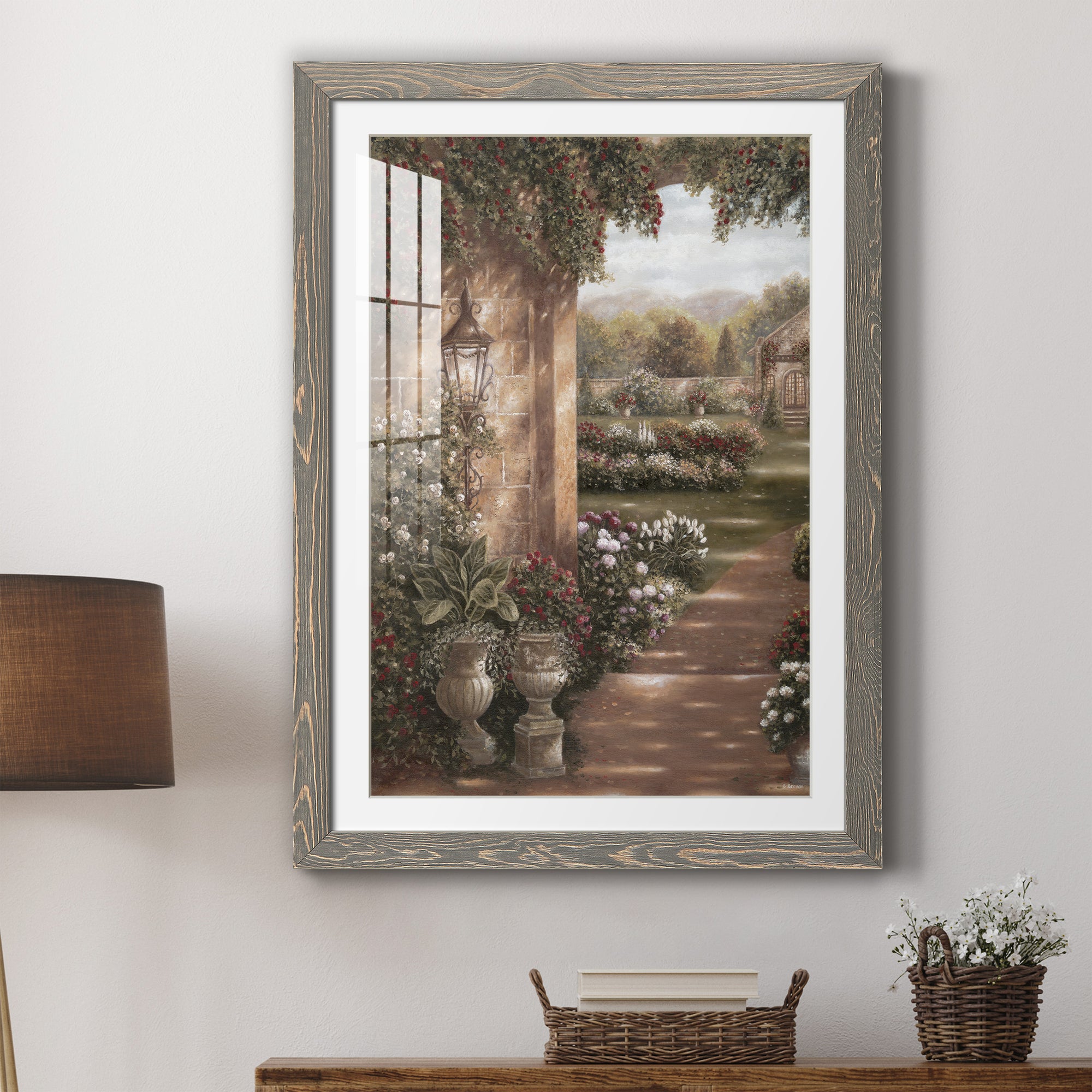 Evening in the Conservatory - Barnwood Framed Art Print