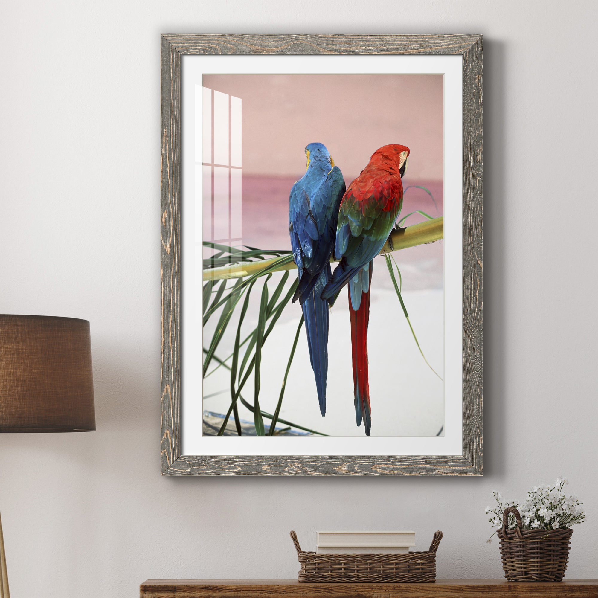 Palm Parrots - Barnwood