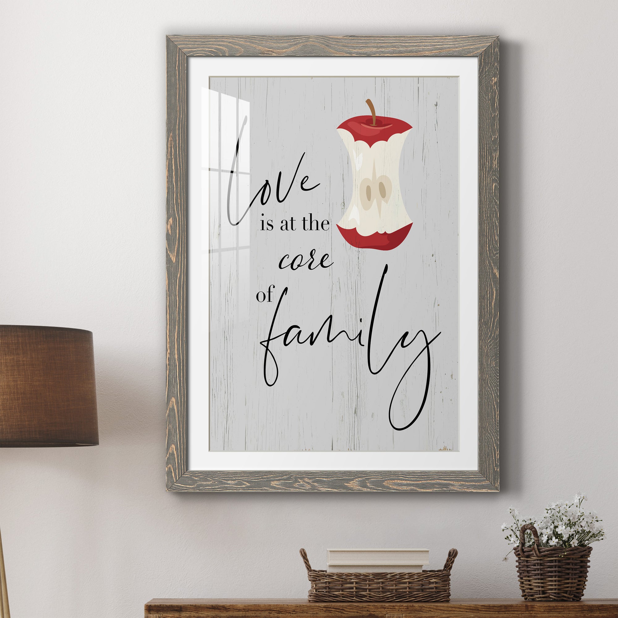 Core of Family - Premium Framed Print - Distressed Barnwood Frame - Ready to Hang