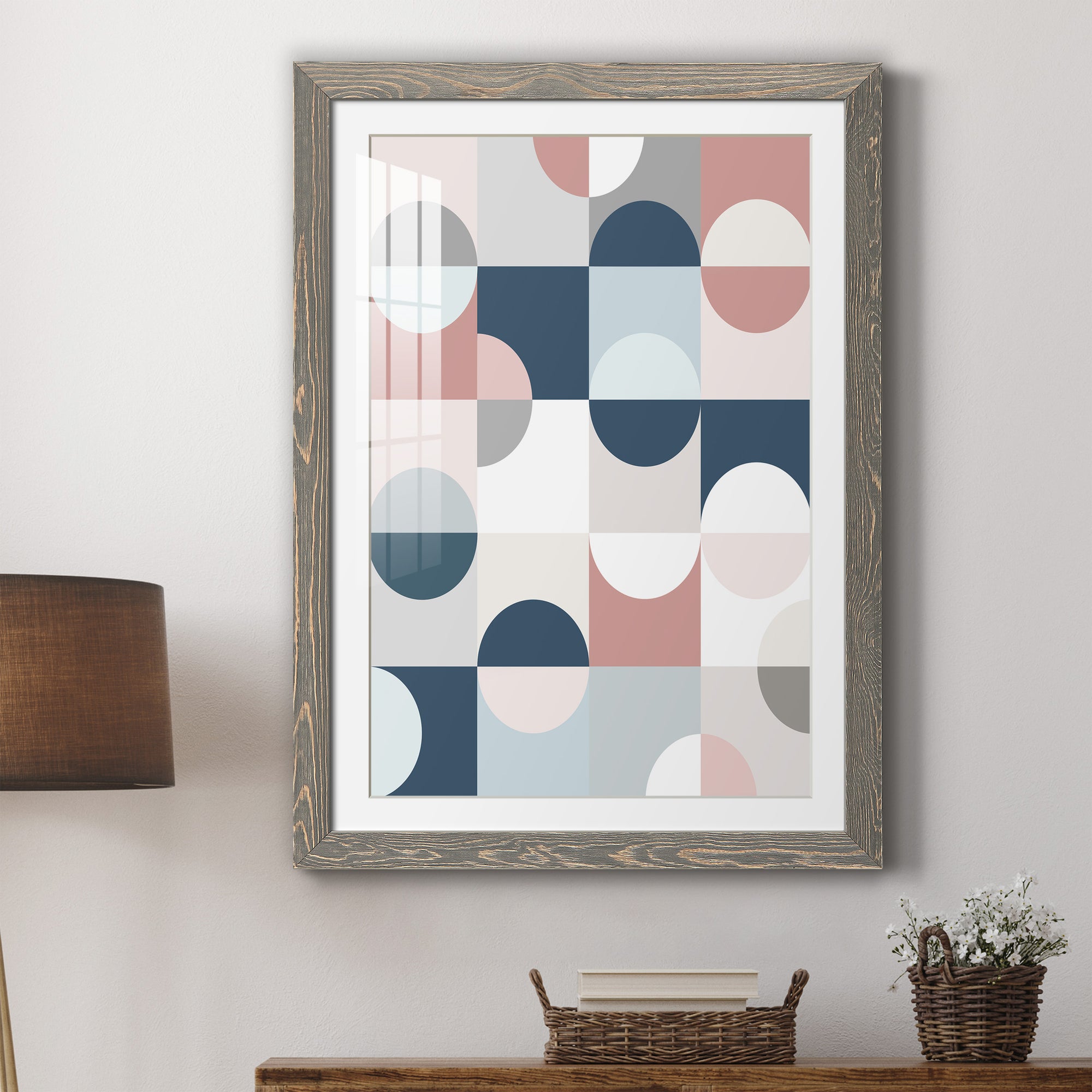 Modern Reflection - Barnwood Framed Art Print