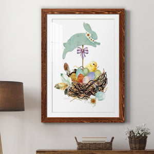 Bunny Hop - Barnwood Framed Art Print