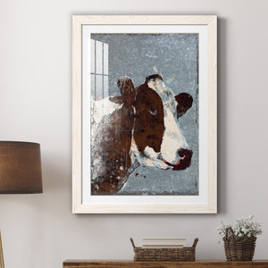 Cow On Galvanized Metal - Barnwood