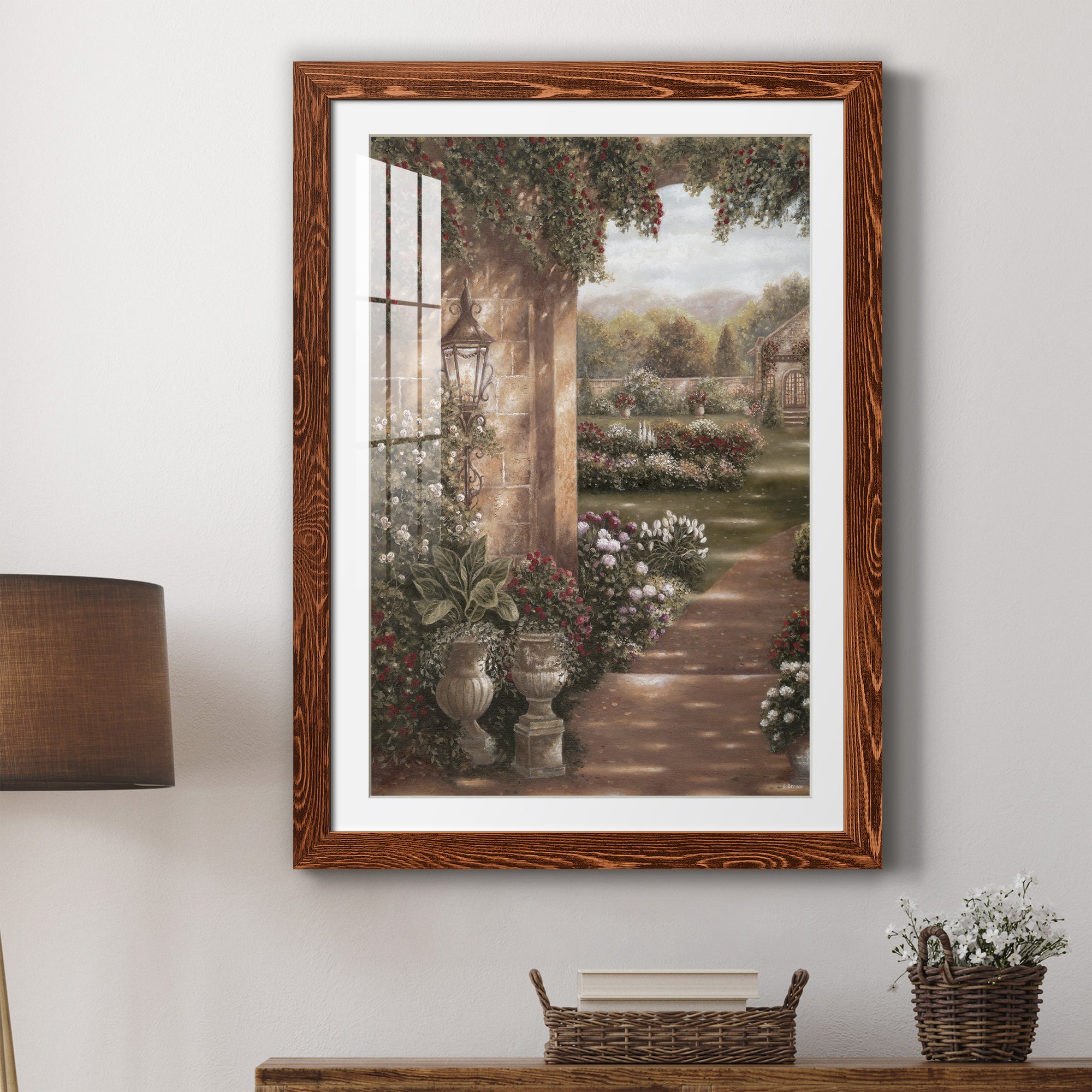 Evening in the Conservatory - Barnwood Framed Art Print